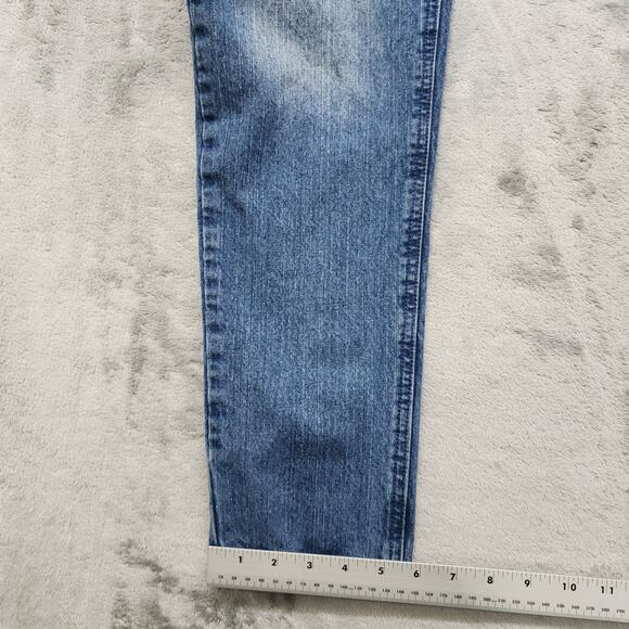 OLGYN Jeans Womens 12 Blue Faded High Rise Skinny Ankle Cotton Denim Casual - Picture 8 of 9